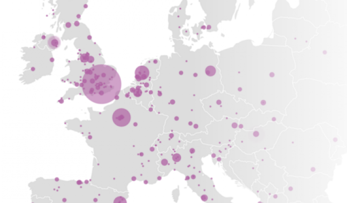 Mapa de la innovació social digital a Europa Font: Fundació Nesta - projecte DSI4EU