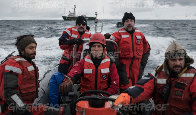 Els actors se sumen a la demanda de l'entitat per la protecció de l'oceà antàrtic  Font: Greenpeace