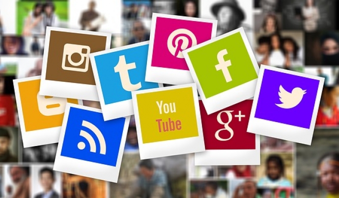 Logotips de diferents xarxes socials Font: Pixabay