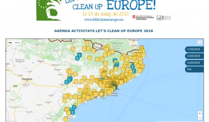 A Catalunya s'ha programat 270 accions de voluntariat ambiental per la Let's Clean Up Cat 2018