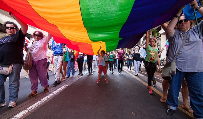 Manifestació en defensa del col·lectiu LGBTI Font: Arribalasqueluchan, Flickr 