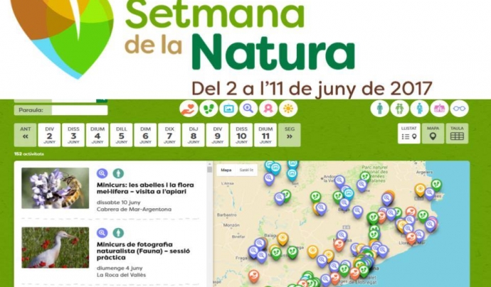 La Setmana de la Natura proposa centenars d'activitats per connectar amb la Natura  Font: Setmana de la Natura