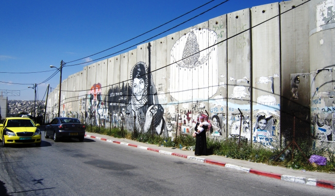Mur entre Palestina i Israel. Font: Wikimedia