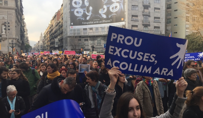 Manifestació "Volem acollir" a Barcelona. Font: Wikipedia