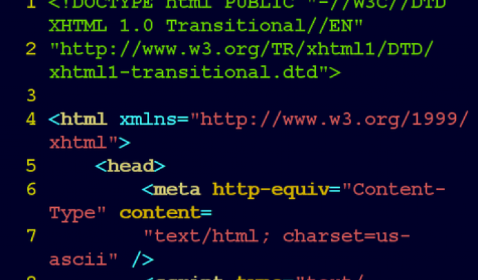 El llenguatge HTML és utilitzat per crear pàgines web Font: Autor desconegut