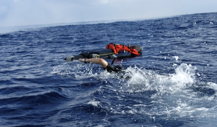 Tasques de salvament marítim al Mar Mediterrani. Font: Wikimedia 