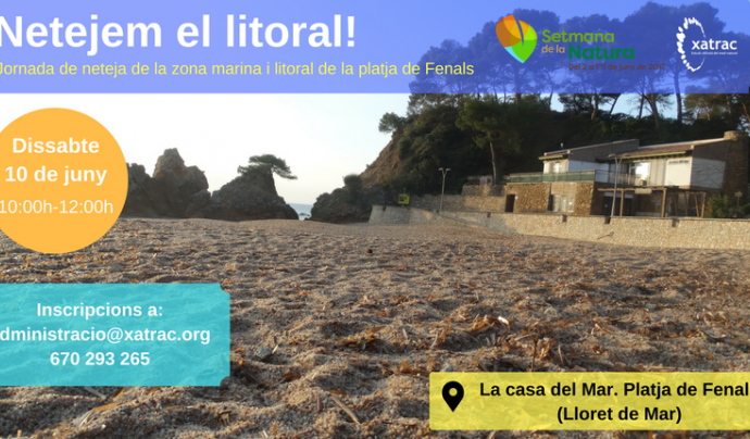 Voluntariat Ambiental per la neteja de la platja i el fons marí a Lloret de Mar amb l'Associació Xatra Font: Xatrac La Casa del Mar