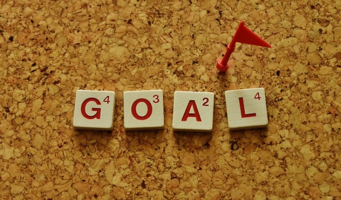 "Goal" escrit amb peces de l'Scrabble Font: Alexas_Fotos (Pixabay)