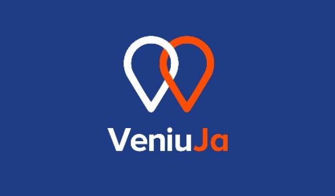 Logo de la campanya "Veniu Ja!".  Font: Veniu Ja!