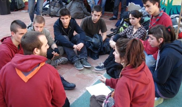 Nois i noies d'agrupaments escoltes del Barcelonès. Foto: MEG Font: 