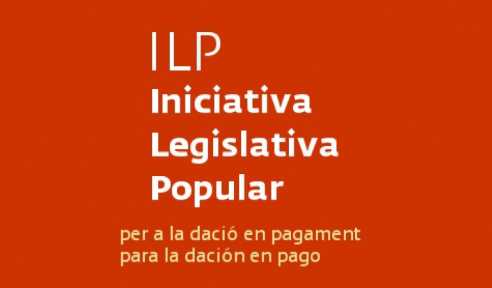 Imatge de la ILP per a la dació en pagament Font: 