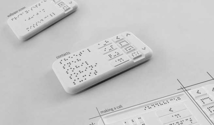 Braille Phone, el primer telèfon que utilitza codi braille Font: 