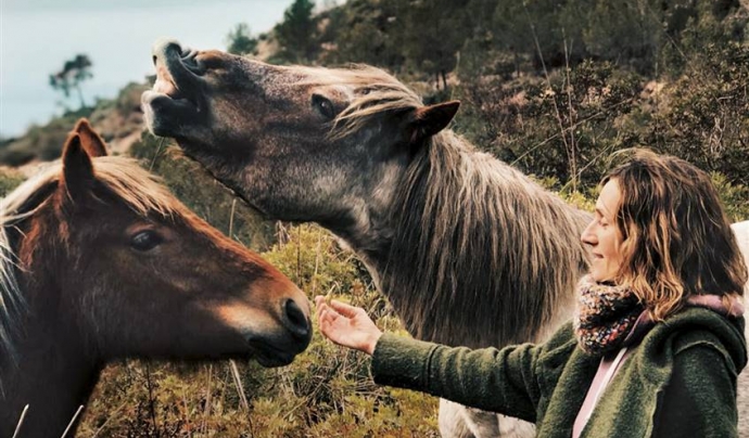 La Rosa Galindo acompanya als cavalls en el procés de tornar a ser éssers lliures. Font: Fundació Miranda