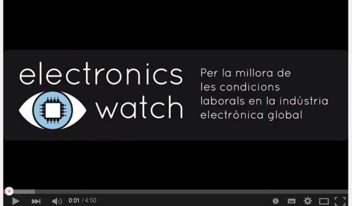 Imatge il·lustratiu captura del vídeo Electronics Watch Font: 