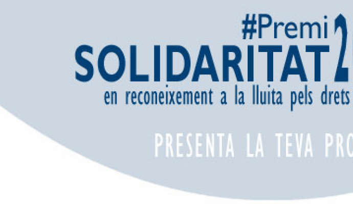 L’Institut de Drets Humans de Catalunya convoca el Premi Solidaritat 2016 Font: 