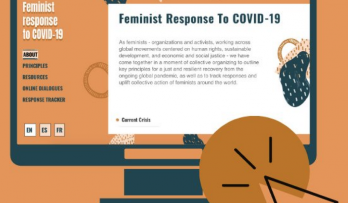 La plataforma Feminist Response to COVID-19 exposa els principis feministes per a una resposta justa a la crisi de la Covid-19. Font: Feminist Response to COVID-19