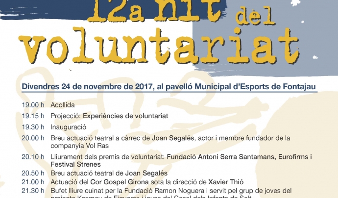 Cartell de la 12a Nit del Voluntariat a Girona Font: FCVS