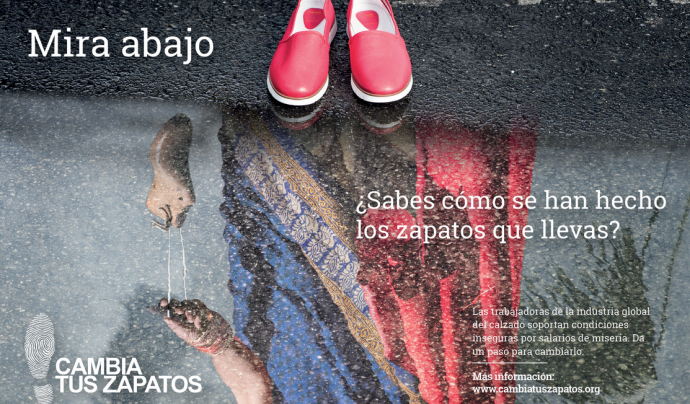 Cartell de la campanya "Cambia tus zapatos" Font: 