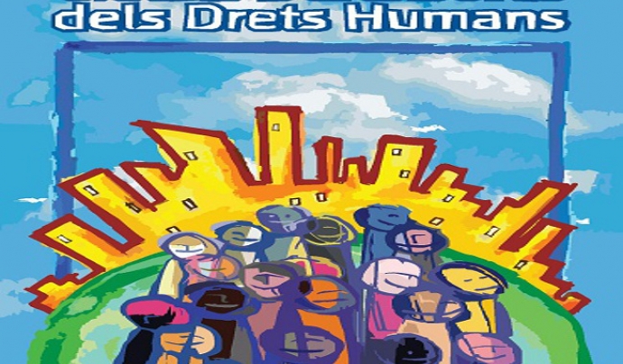 Imatge d'un cartell de Ciutats Defensores dels Drets Humans Font: 
