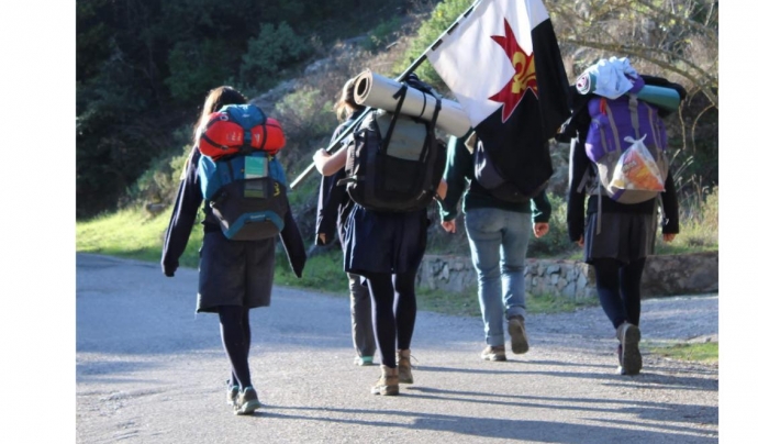 Cartell ruta a Poblet 2024 Font: Guies i Scouts d'Europa a Catalunya