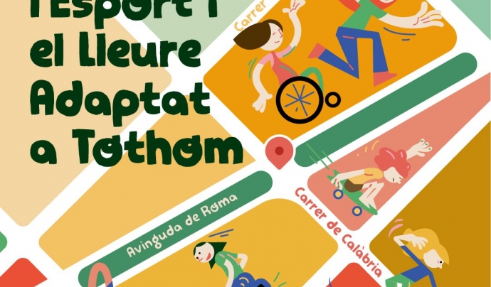 El cartell de la primera 'Festa de l'esport i el lleure adaptat a tothom' que es farà a Barcelona. Font: Festa de l'esport i el lleure adaptat a tothom