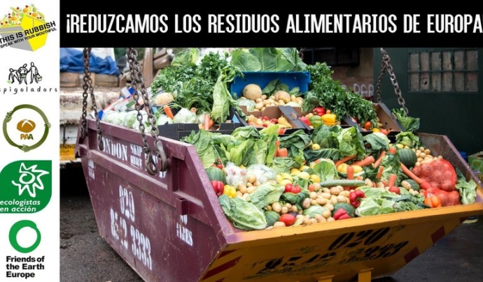 Recollida de signatures per reduir el malbaratament alimentari al 50% (imatge: change.org) Font: 