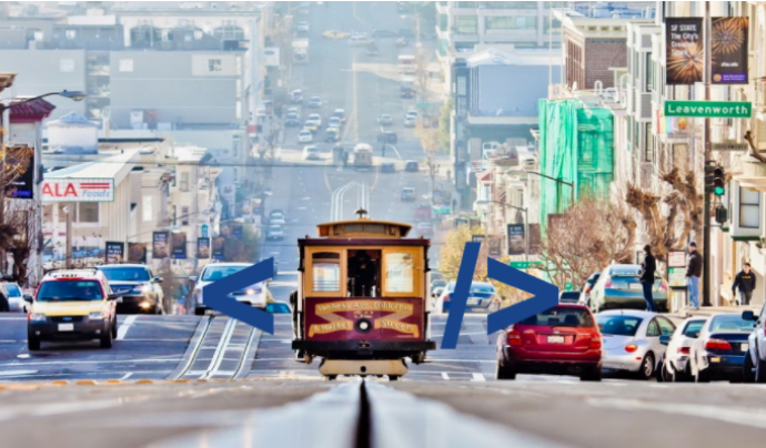 Tramvia de San Francisco amb símbol Font: Code San Francisco