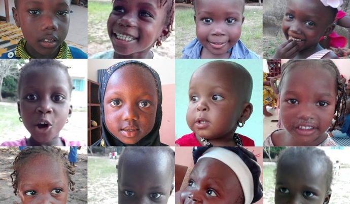 Collage amb rostres d'infants al Facebook de l'entitat Font: 