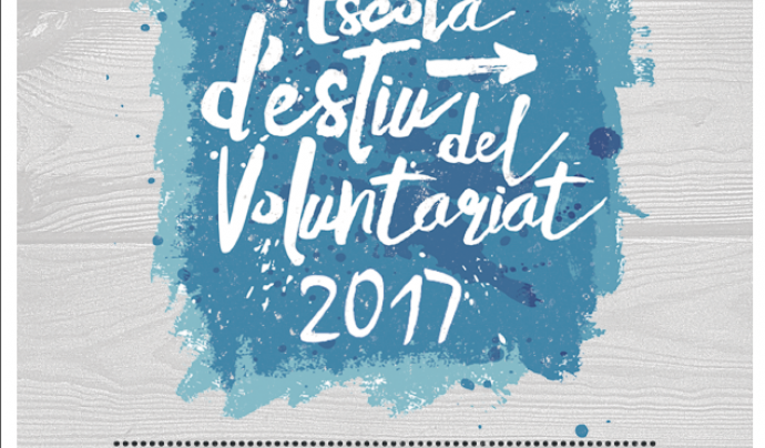 Cartell dels cursos d'iniciació al voluntariat de l'Escola d'Estiu del Voluntariat 2017 Font: voluntariat.org