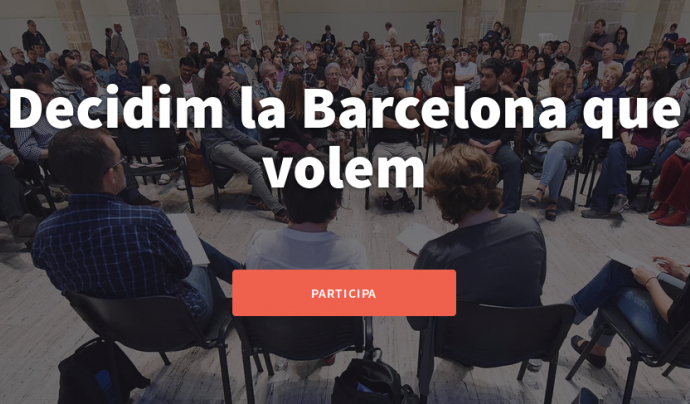 Plataforma de participació de Barcelona Font: DecidimBarcelona