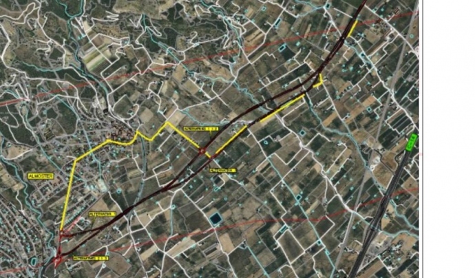 Gepec denúncia el traçat de la nova carretera entre Almoster i La Selva del Camp (imatge: Gepec) Font: 