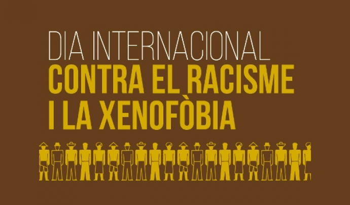 Part del cartell amb les accions per al Dia contra el racisme i la xenofòbia Font: 
