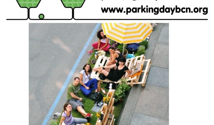 Imatges de la passada edició del Park(ing) day a Barcelona (imatge: parkingday barcelona) Font: 