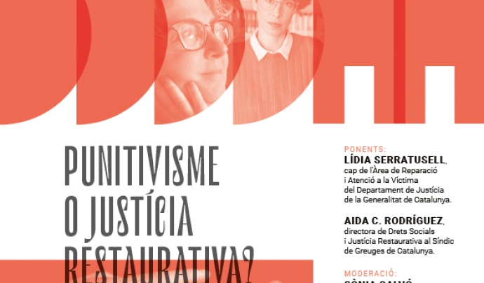 'Els Dilluns dels Drets Humans' tornen el 13 de febrer amb el títol 'Punitivisme o Justícia Restaurativa?'. Font: Justícia i Pau