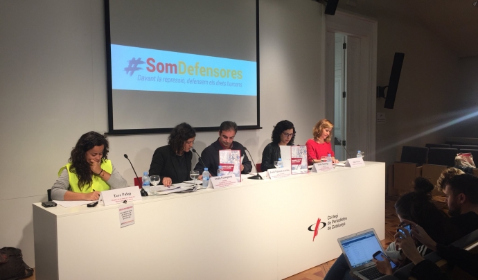 Presentació de l'informe "Violació de drets civils i polítics" Font: LaFede.cat