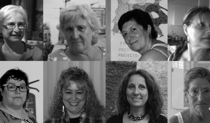 Protagonistes de "Dones del moviment veïnal d'ahir i d'avui" de la CONFAVC