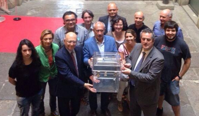 Representants de les entitats coordinadores de la Taula de Barcelona Font: 