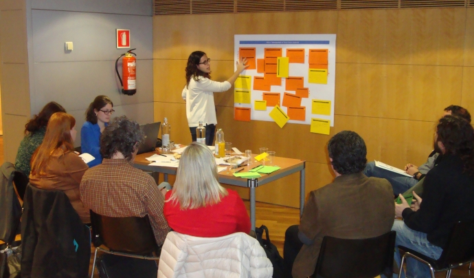 Sessió del procés participatiu per a l'elaboració del pla (imatge: DTES)