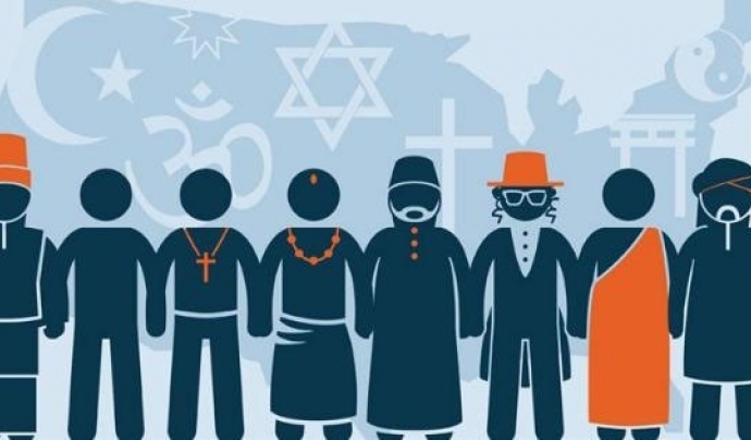Il·lustració de persones de diferents religions  Font: Gran Valley State University