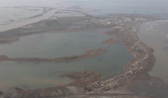 El temporal Gloria, el passat mes de gener, va deixar grans destrosses ambientals al Delta.  Font: PDE