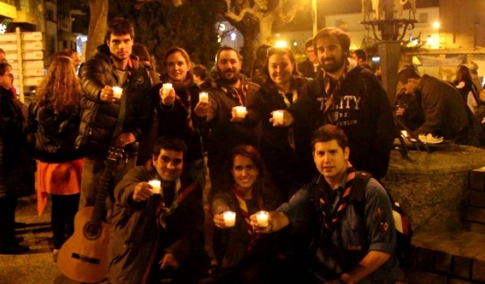 L'equip coordinador de la Llum de la Pau, format per MEG, Maristes i La Salle. Font: 