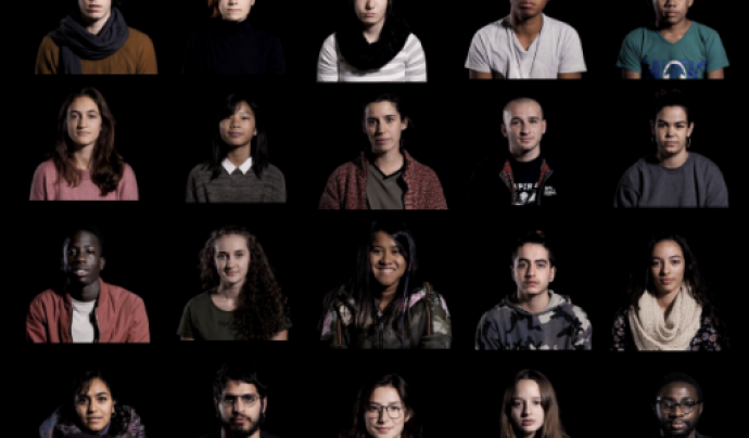 Mosaic amb fotografies de joves que han participat a l'espot Font: Consell Comarcal de la Garrotxa