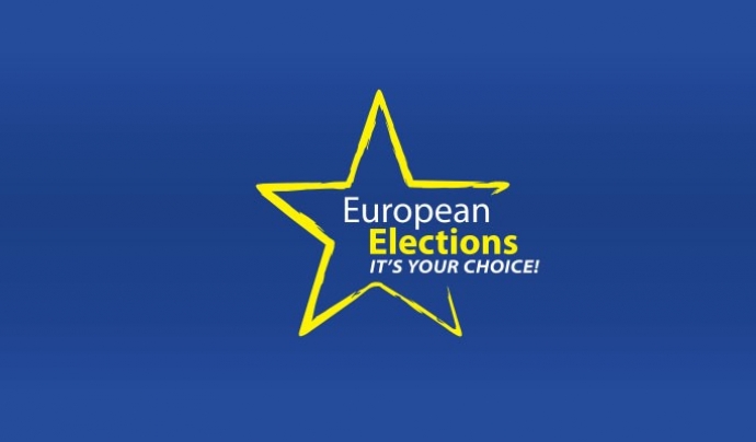 Eslògan on posa eleccions europees, és la teva decisió. Font: evaeneuropa.com