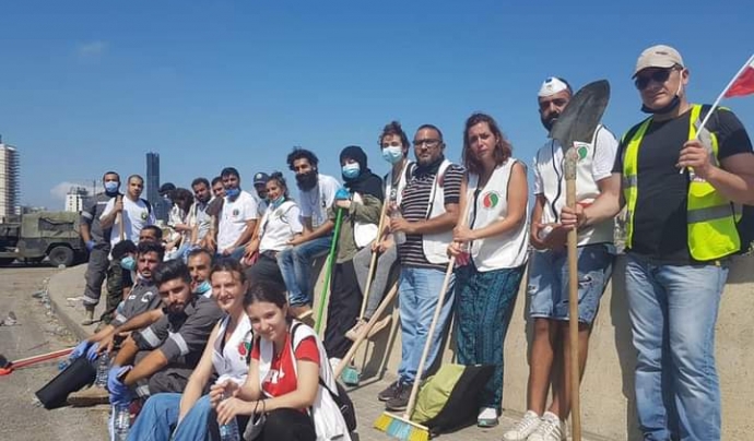 Imatge de voluntaris i voluntàries del Socors Popular Libanès. Font: Associació Catalunya-Líban
