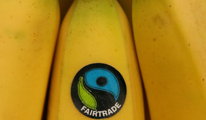 Plàtans amb el segell Fairtrade Font: 