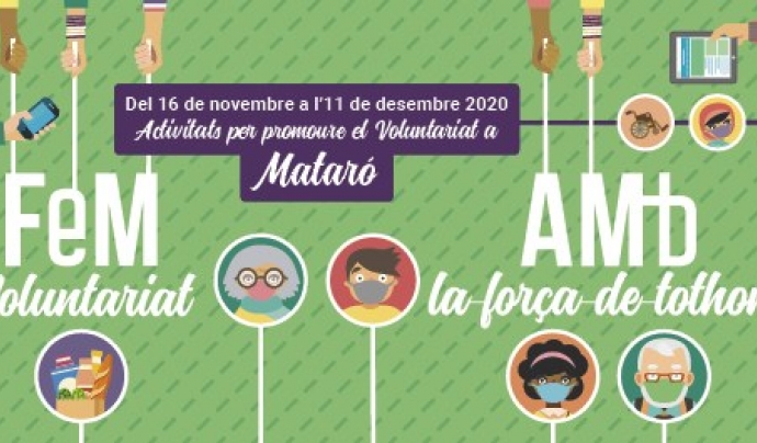 La Festa del Voluntariat de Mataró se celebrarà el dia 4 de desembre. Font: Ajuntament de Mataró