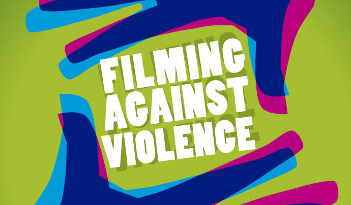 Cartell del concurs de curtmetratges Filming Against Violence
