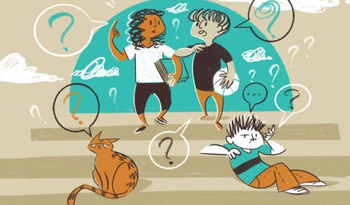 Il·lustració del cicle de lectura creativa i filosòfica per a infants Filó que es duu a terme al Centre Cívic El Sortidor. Font: Ajuntament de Barcelona