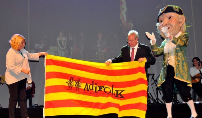 La bandera d'Adifolk deixa Elvas per viatjar cap a la ciutat de Villach. Font: Adifolk