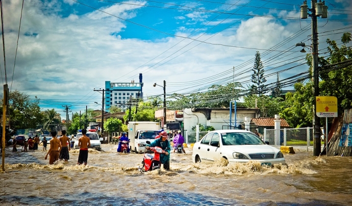 Inundació per fortes pluges. Font: Pixabay Font: 
